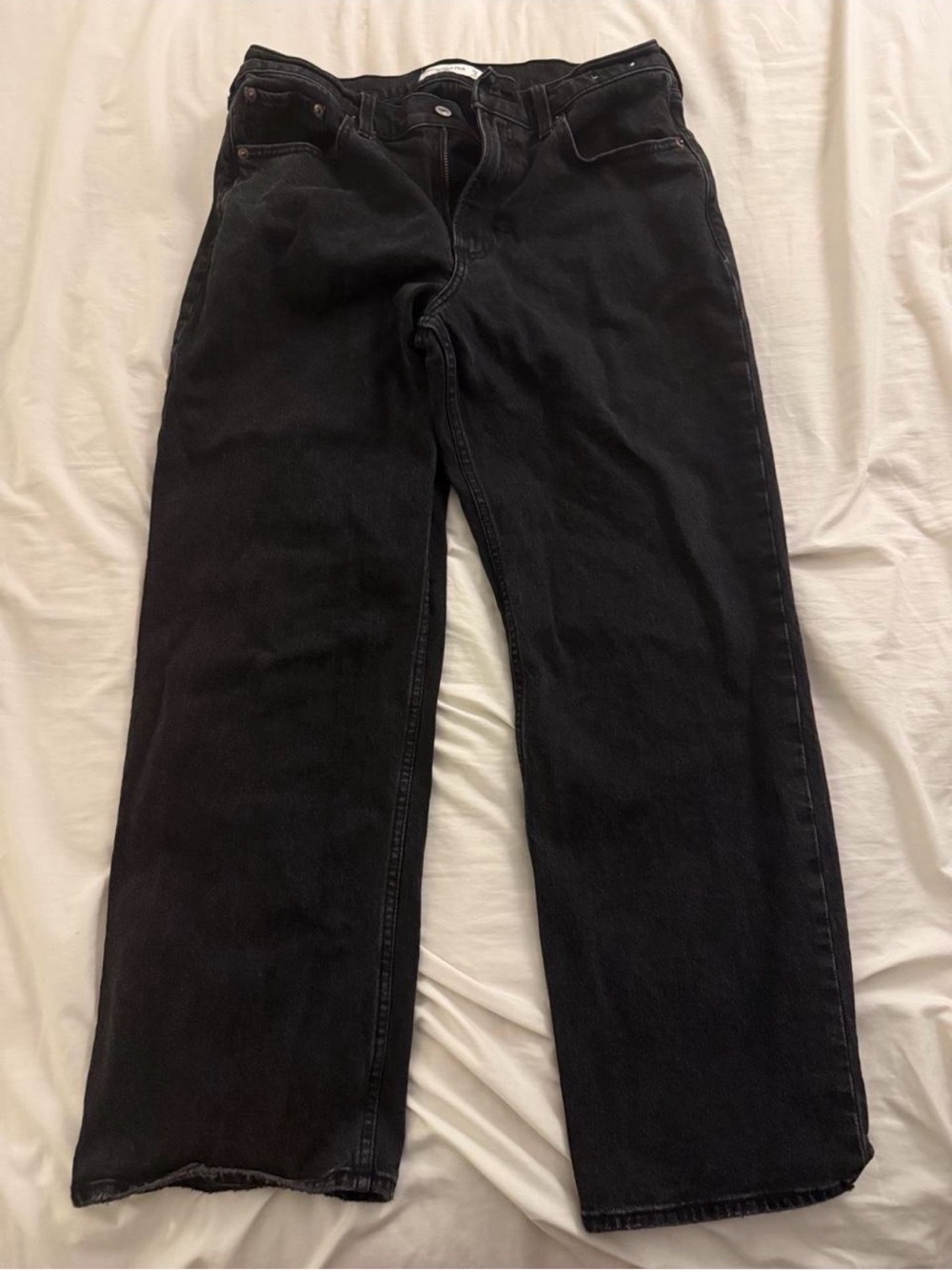 Abercrombie & Fitch The Baggy Low Rise Jeans - Charcoal Gray